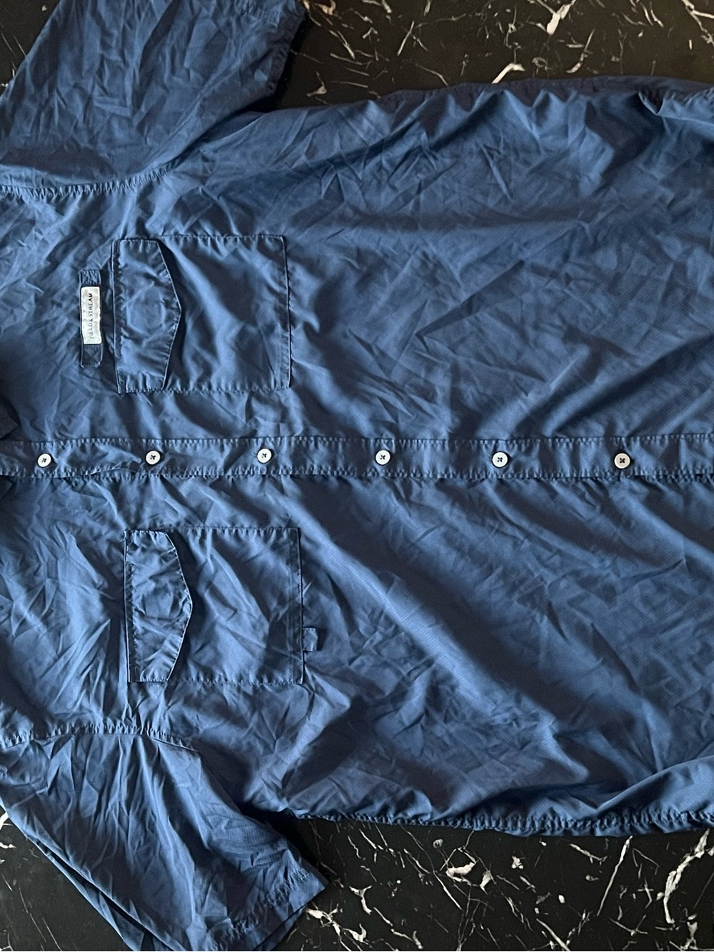 Men's Short Sleeve Button-Up Shirt - Blue
